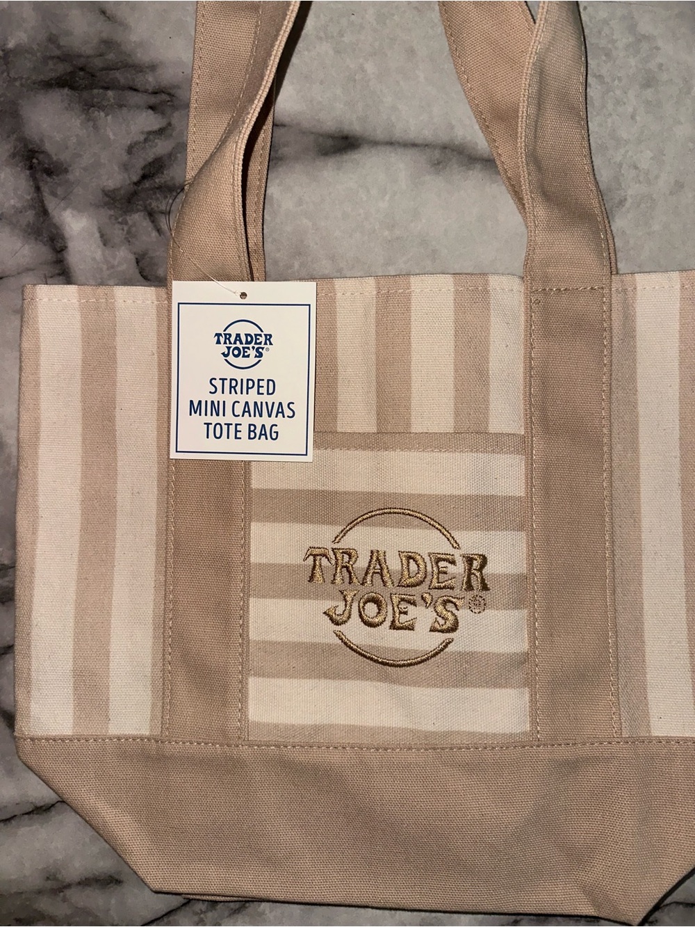 Trader Joe’s Mini Tote - Beige/Tan Color